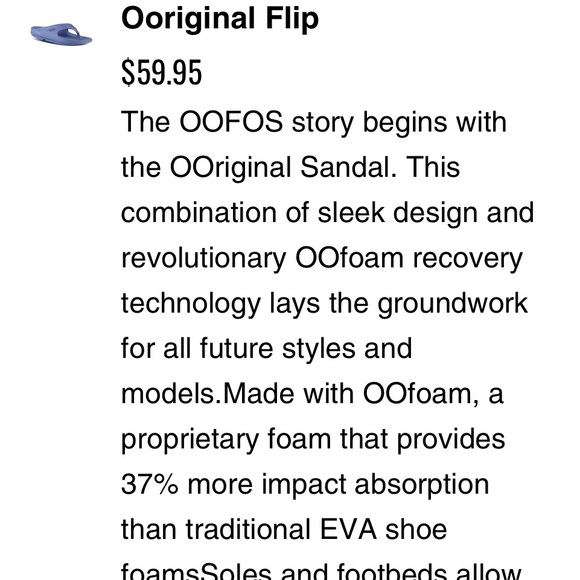OOFO’S   flip flop size 6W woman’s silver slate grey - Picture 12 of 12